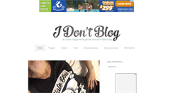 Desktop Screenshot of idontblog.ca